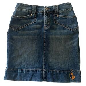 Y2K Vintage Baby Phat Denim Blue Skirt Size 7